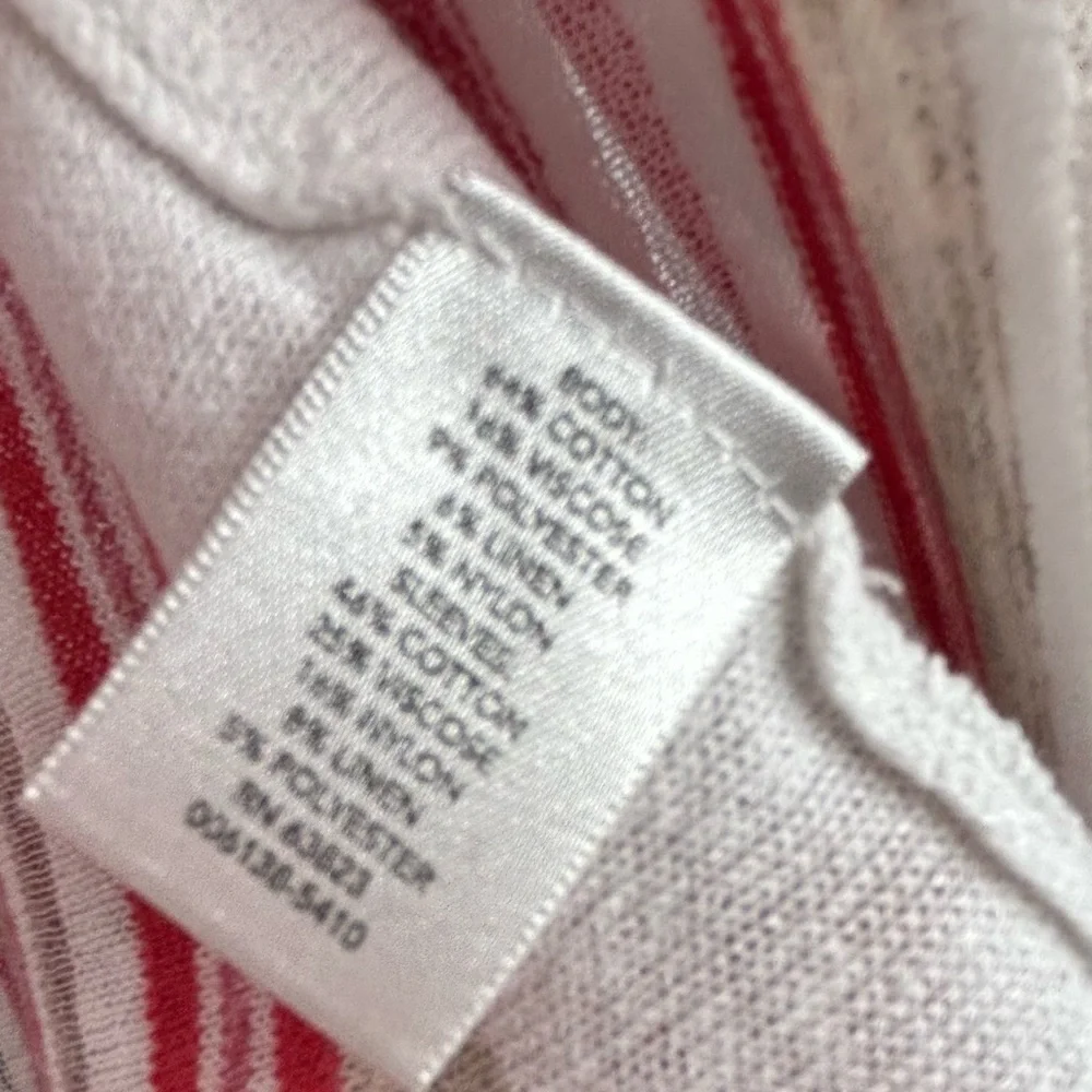Christopher & Banks Pink and White Striped Cardigan Medium - Picture 5 of 10